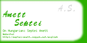 anett septei business card